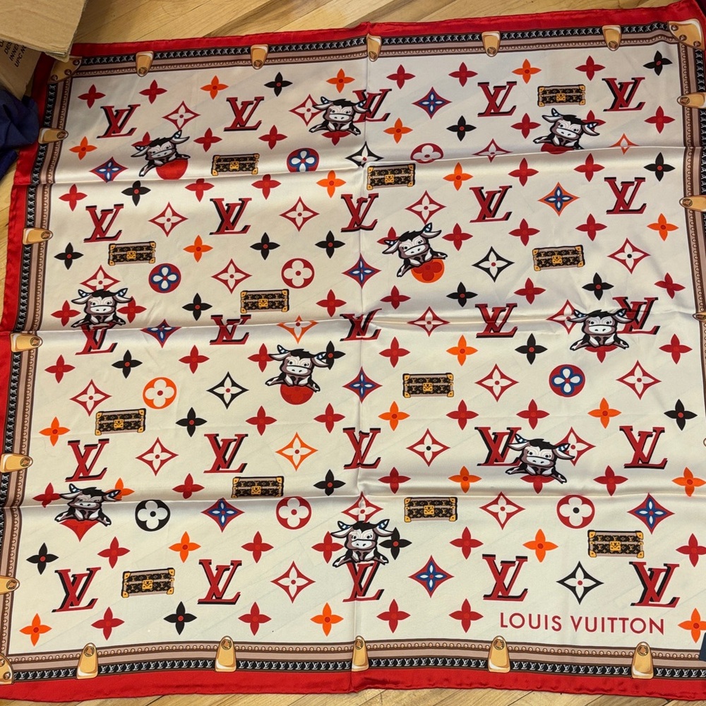 Louis Vuitton Vibrant Multicolor Silk Scarf